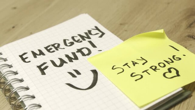 Emergency fund concept and behavioral finance. Stag strong, no emotions. High quality 4k footage