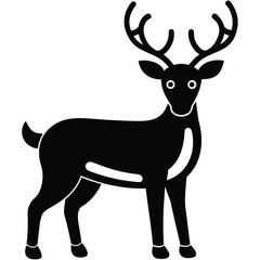 reindeer vector icon on white background