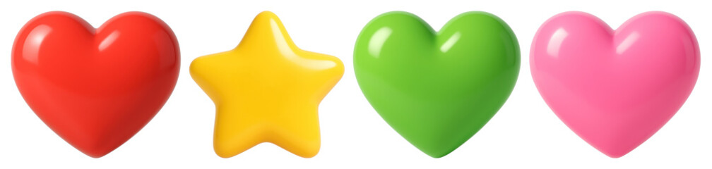 Fototapeta premium Colorful glossy shapes collection