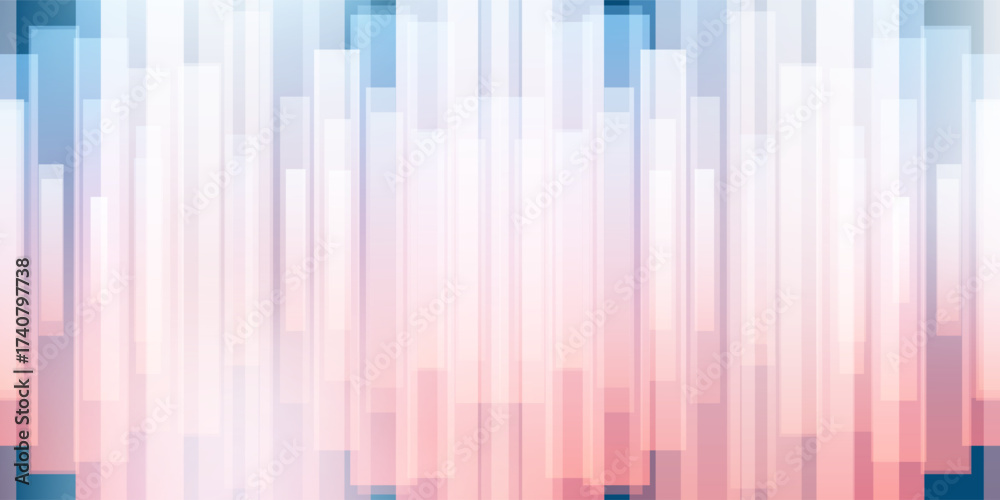 Wall mural abstract vector background with vertical layers of gradient rectangles, thick lines in soft peach, p