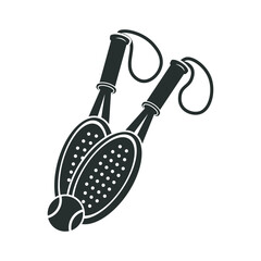 Paddle Tennis Racket Solid Icon