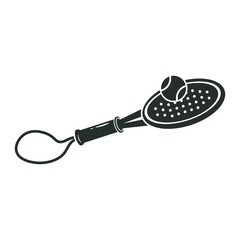 Paddle Tennis Racket Solid Icon