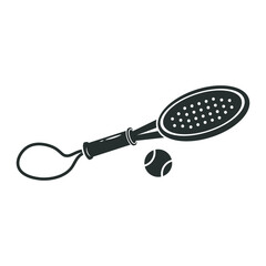 Paddle Tennis Racket Solid Icon