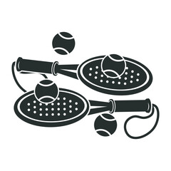 Paddle Tennis Racket Solid Icon