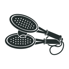 Paddle Tennis Racket Solid Icon