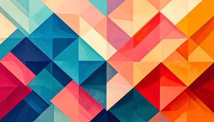 Geometric Abstraction - A Vibrant Mosaic of Color and Form.