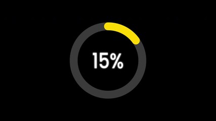 Pie chart animated video with 30 percent element on black background for finance and data statistics
