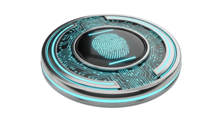 Futuristic Biometric Security Token with Digital Fingerprint on Circular Device