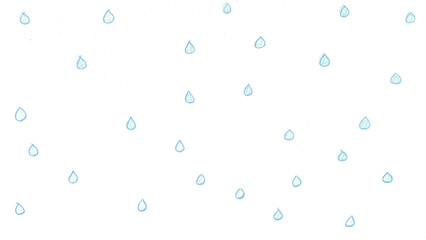 雨t192-0,Hand drawn blue water drop pattern on white background