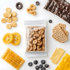A packaged snack mockup displayed on a white background
