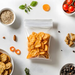A packaged snack mockup displayed on a white background