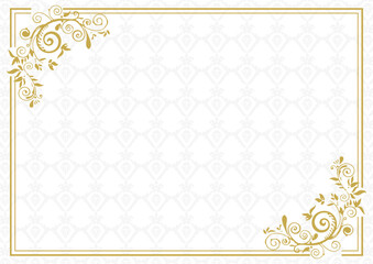 柄入りアンティークフレーム背景25