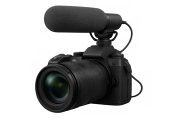 Digital camera shooting video with external microphone