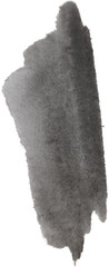 Abstract Watercolor Brush Stroke in Shades of Gray on White Background