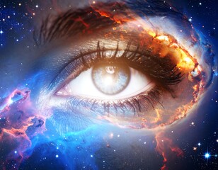 Eye with Galaxy