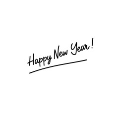 Icon with "Happy New Year!" representing festive greetings and celebration