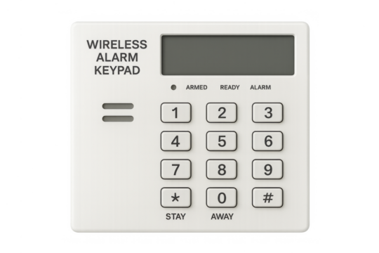 Wireless alarm keypad providing home security and protection