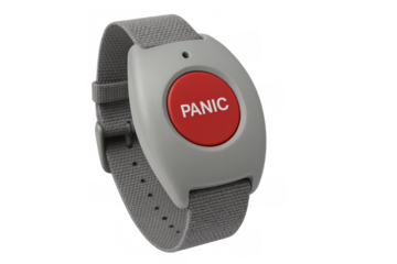 Panic button wristband providing emergency medical alert system