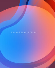 Abstract colorful layers create smooth gradients. Design features vibrant blues, purples, oranges, reds. Modern aesthetic.
