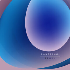 Abstract gradient layers create flowing shapes. Blue, purple hues dominate composition. Minimalist design evokes calm feeling.