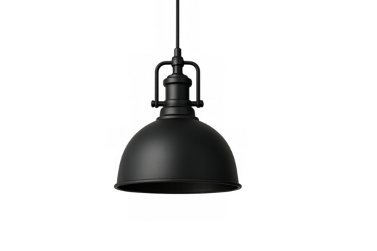 Black industrial metal dome pendant lamp hanging