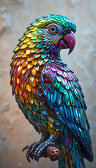 crystal blue and yellow macaw ara