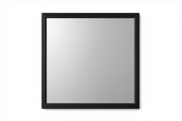 Blank square black frame with transparent background