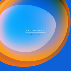 Abstract oval shapes blend blue, orange hues. Modern design features text background, design. Smooth gradients create visual depth.