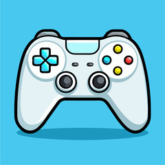 Cartoon-style illustration of a gaming controller