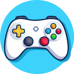 Cartoon-style illustration of a gaming controller