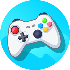 Cartoon-style illustration of a gaming controller