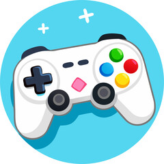 Cartoon-style illustration of a gaming controller