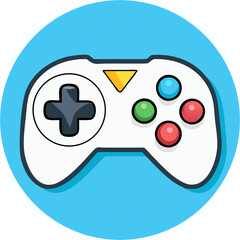 Cartoon-style illustration of a gaming controller
