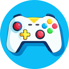 Cartoon-style illustration of a gaming controller