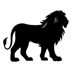 A Majestic Lion Silhouette Displaying Power and Grace in a Stunning Image © SUMON
