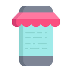 online shop flat icon design