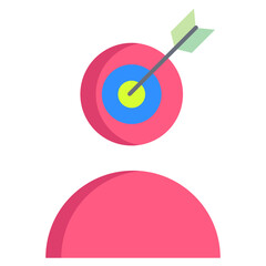 target user flat icon design