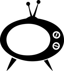 Retro television vector icon