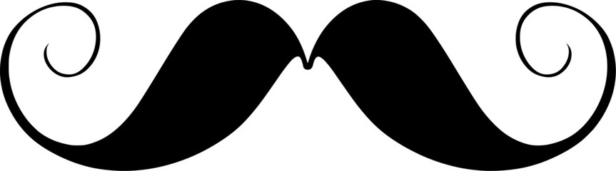 Mustache vector silhouette