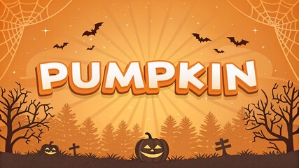 Fototapeta premium halloween background with pumpkin and bats