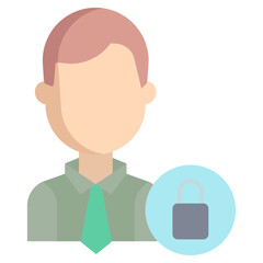 business protection flat icon design