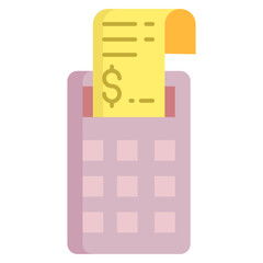 billing machine flat icon design