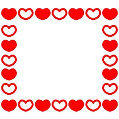 ハートのフレームイラスト