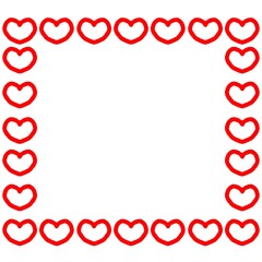 ハートのフレームイラスト