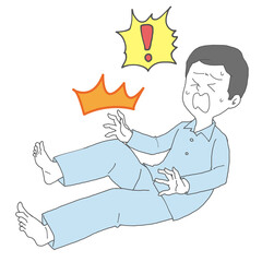 足がつった男性3