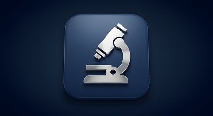 Scientific Microscope Icon - A Symbol of Discovery and Innovation in Research