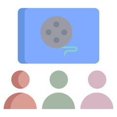 cinema screen flat icon design