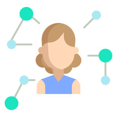 companies network flat icon design