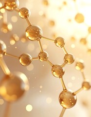 Abstract illustration of a molecule structure