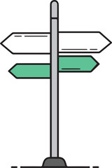 Obraz premium Illustration of blank road signs